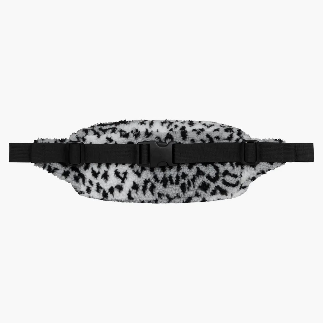 Supreme Leopard Fleece Waist Bag White