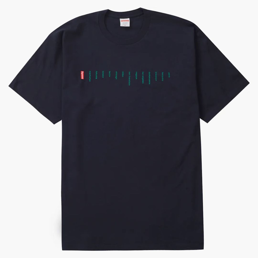 Supreme Location Tee Navy
