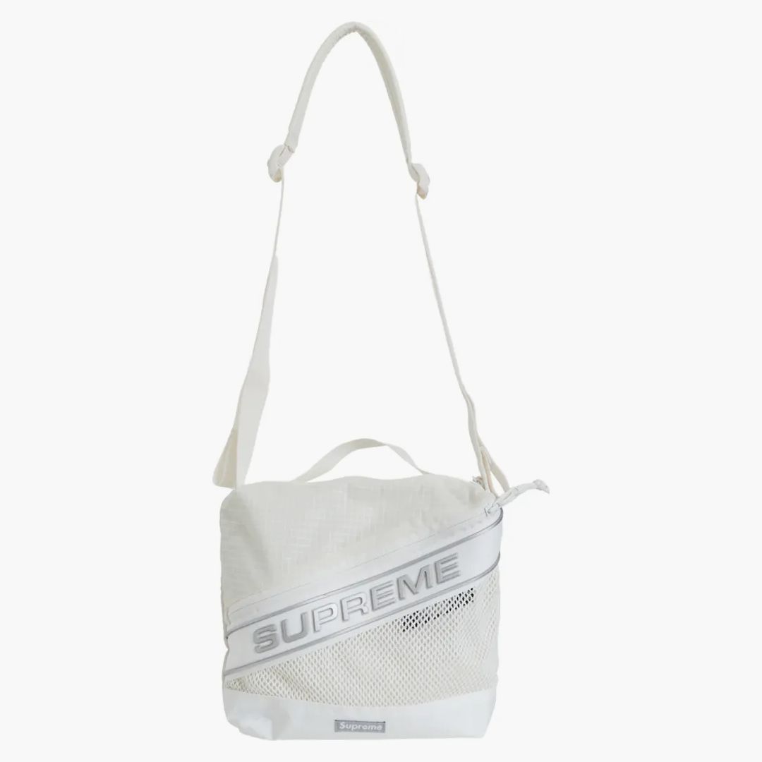 Supreme Logo Shoulder Bag White
