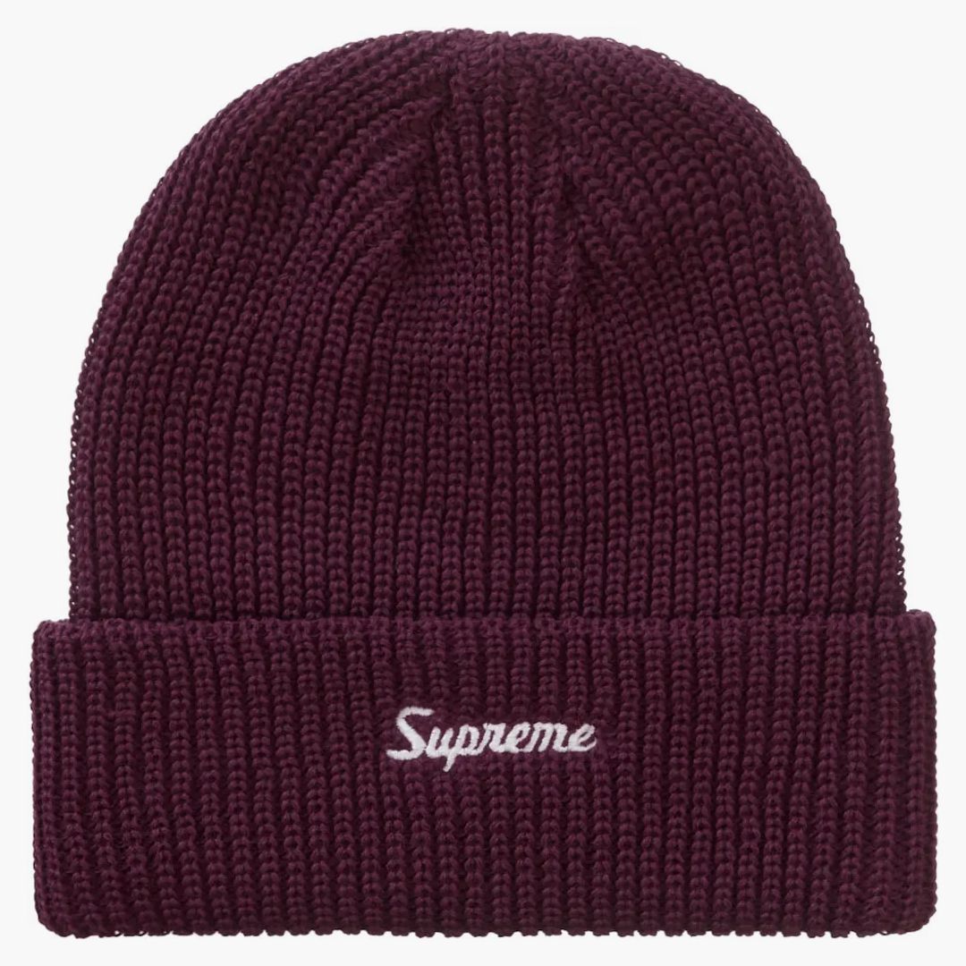 Supreme Loose Gauge Beanie Burgundy