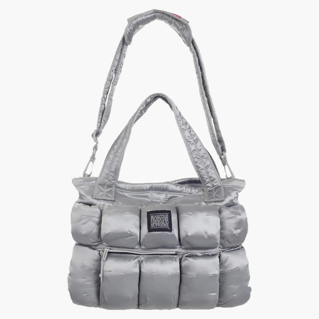 Supreme Marithé + François Girbaud Pokachu Puffer Tote Bag Silver