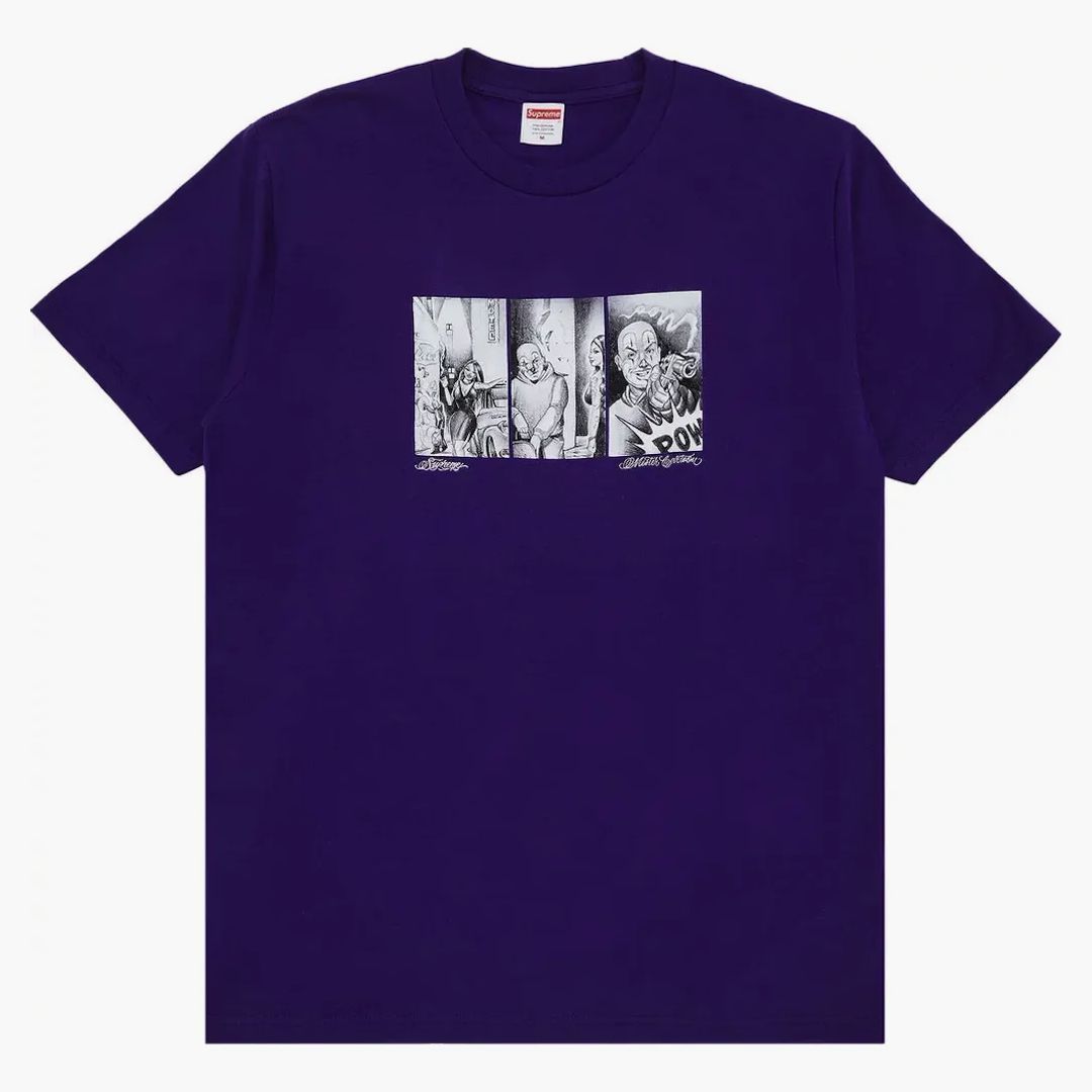 Supreme Mister Cartoon Pow Tee Purple
