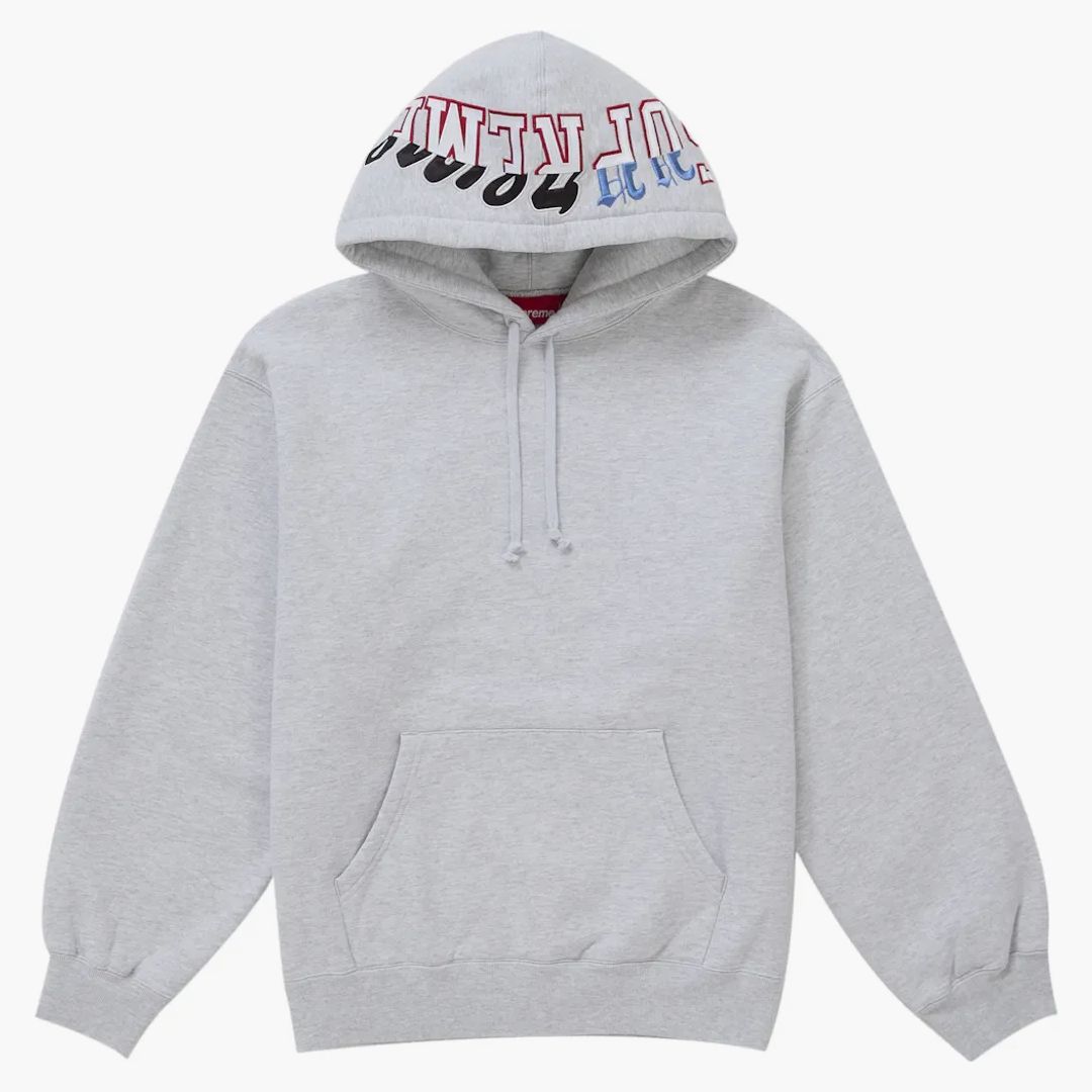 Supreme Multi Logos Hooded Sweatshirt Heather Grey