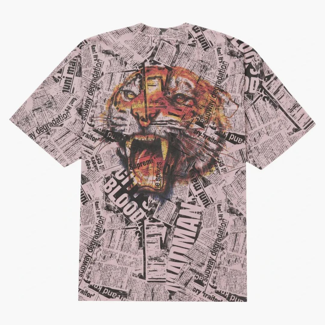 Supreme Newspaper S/s Top Pink