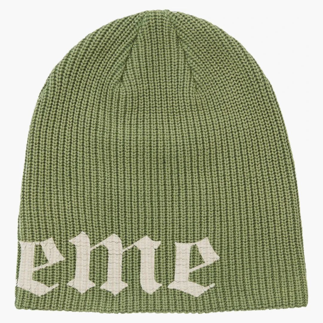 Supreme Old English Printed Beanie Green