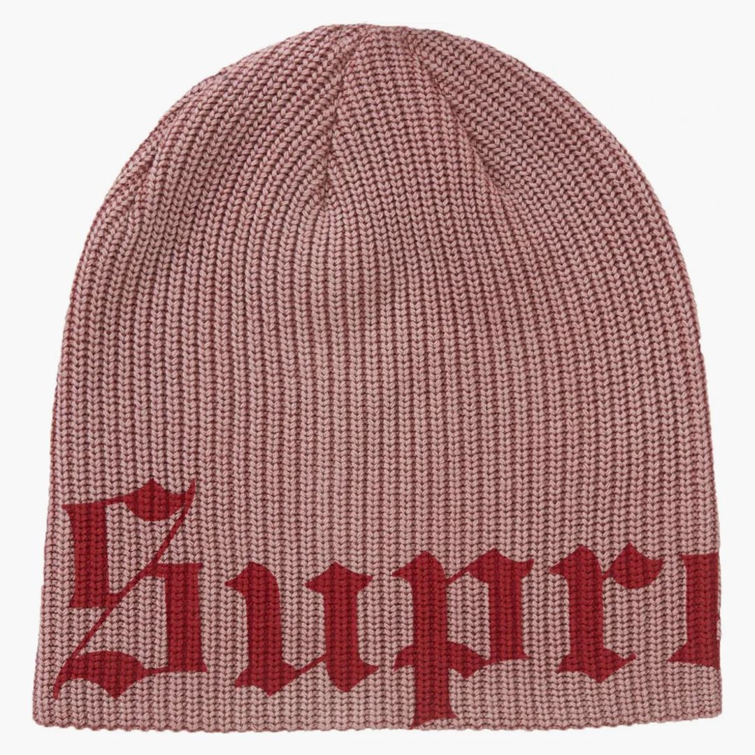 Supreme Old English Printed Beanie Red
