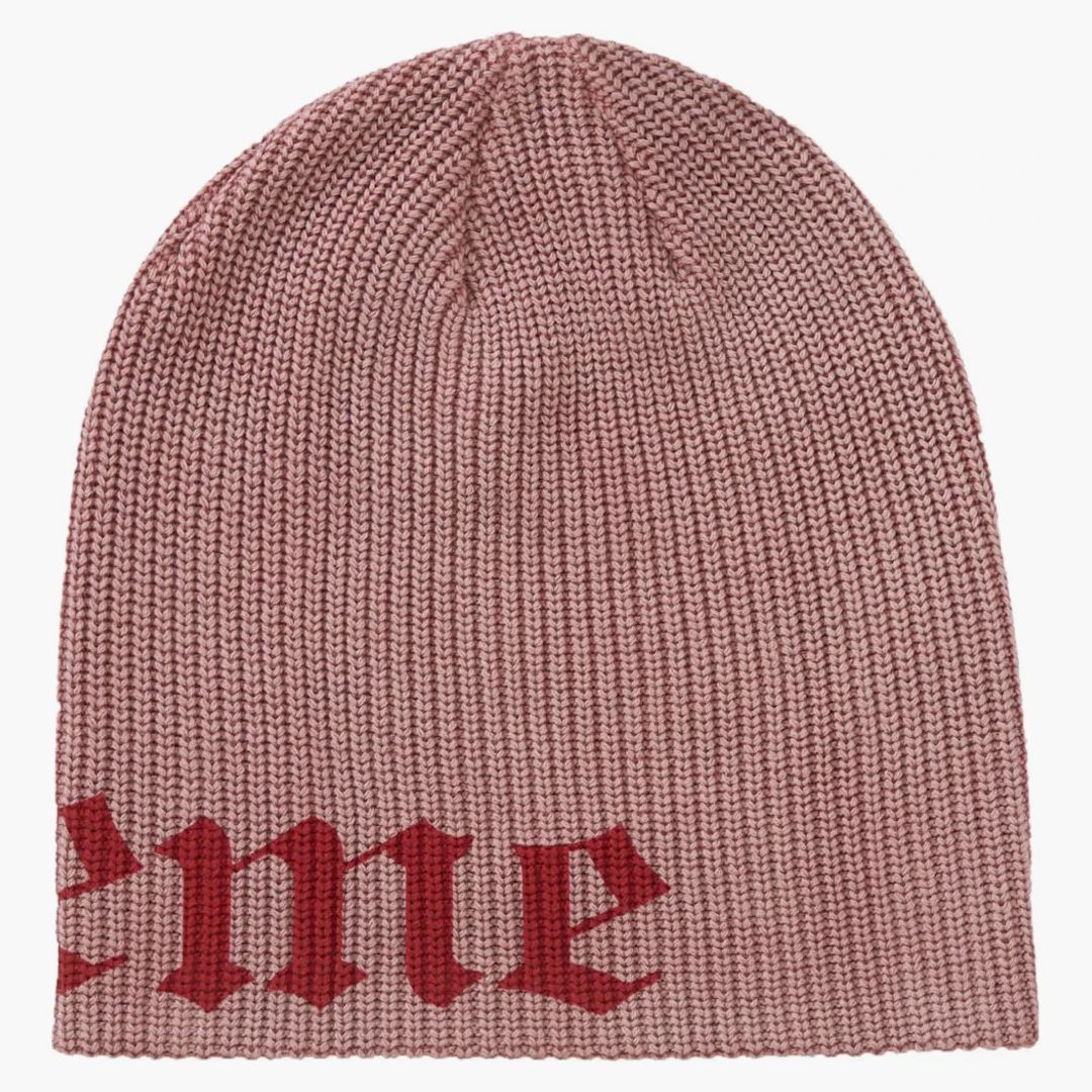 Supreme Old English Printed Beanie Red