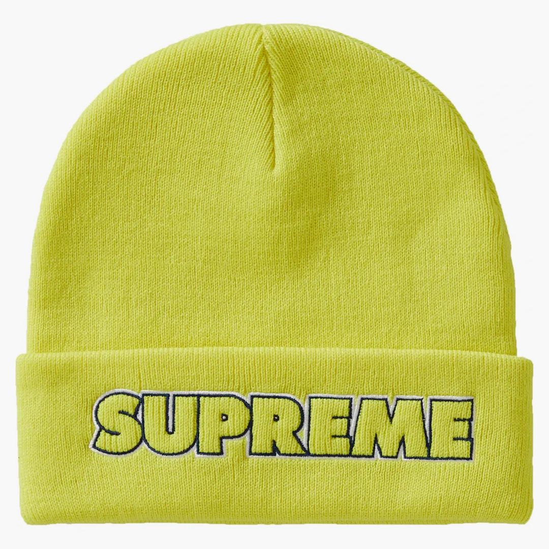 Supreme Outline Beanie (fw19) Bright Yellow