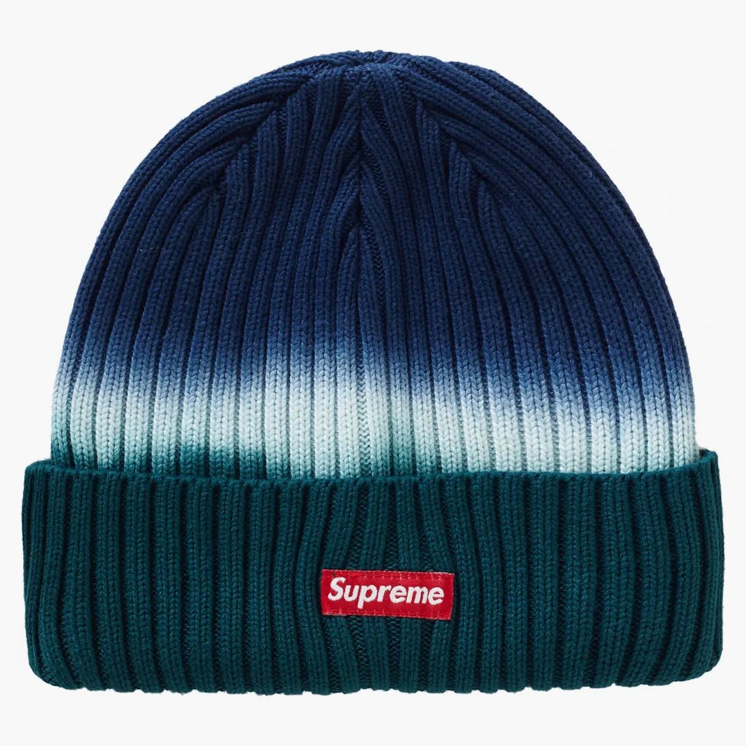 Supreme Overdyed Beanie (ss19) Teal Tie Dye