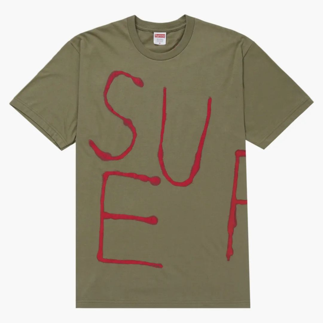 Supreme Painted Tee (ss25) Olive