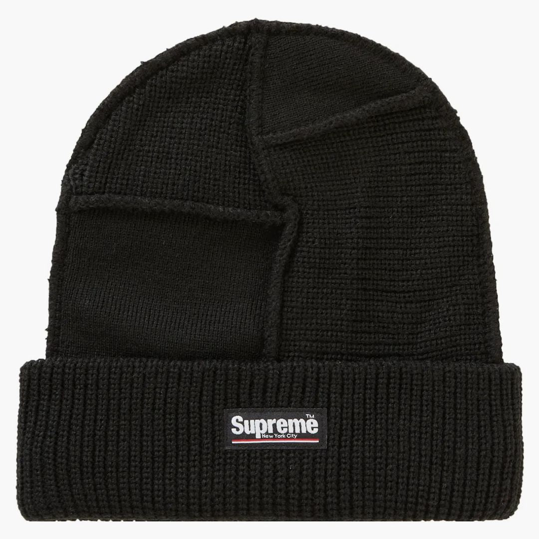 Supreme Paneled Seam Beanie Black