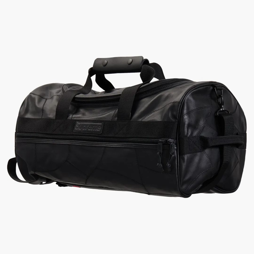 Supreme Patchwork Leather Duffel Bag Black
