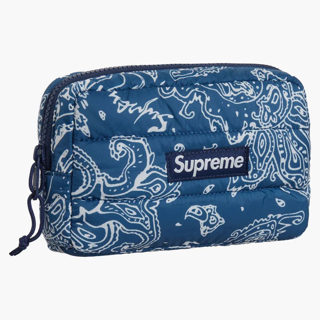 Supreme Puffer Pouch Blue Paisley