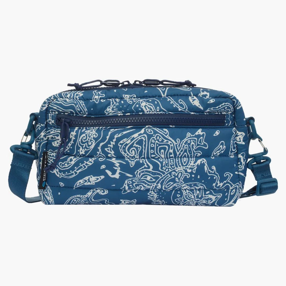 Supreme Puffer Side Bag Blue Paisley