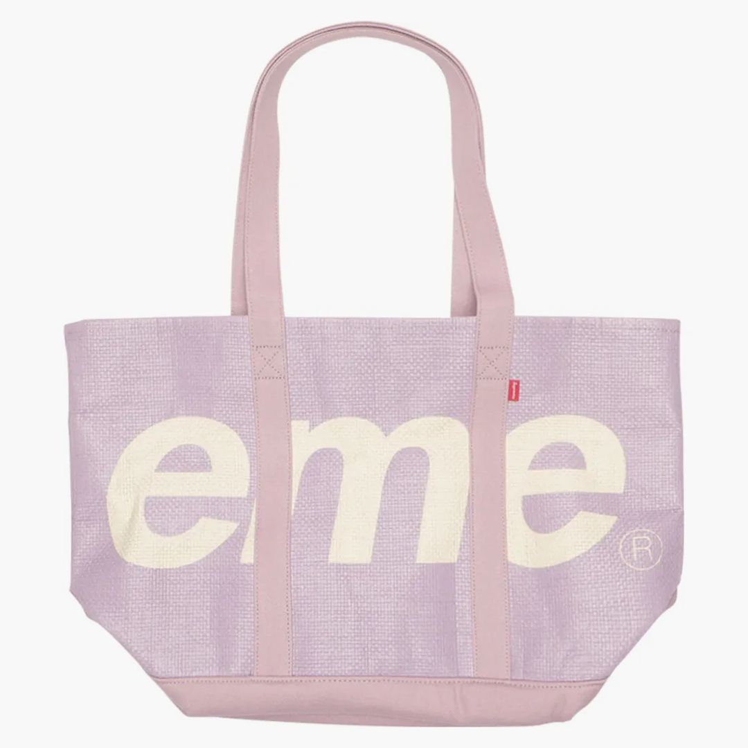 Supreme Raffia Tote Purple