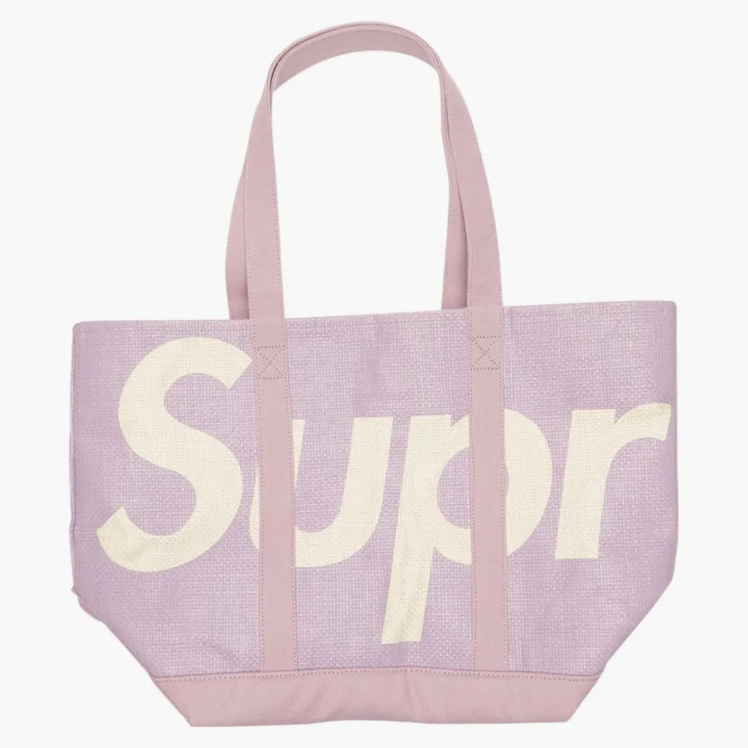 Supreme Raffia Tote Purple
