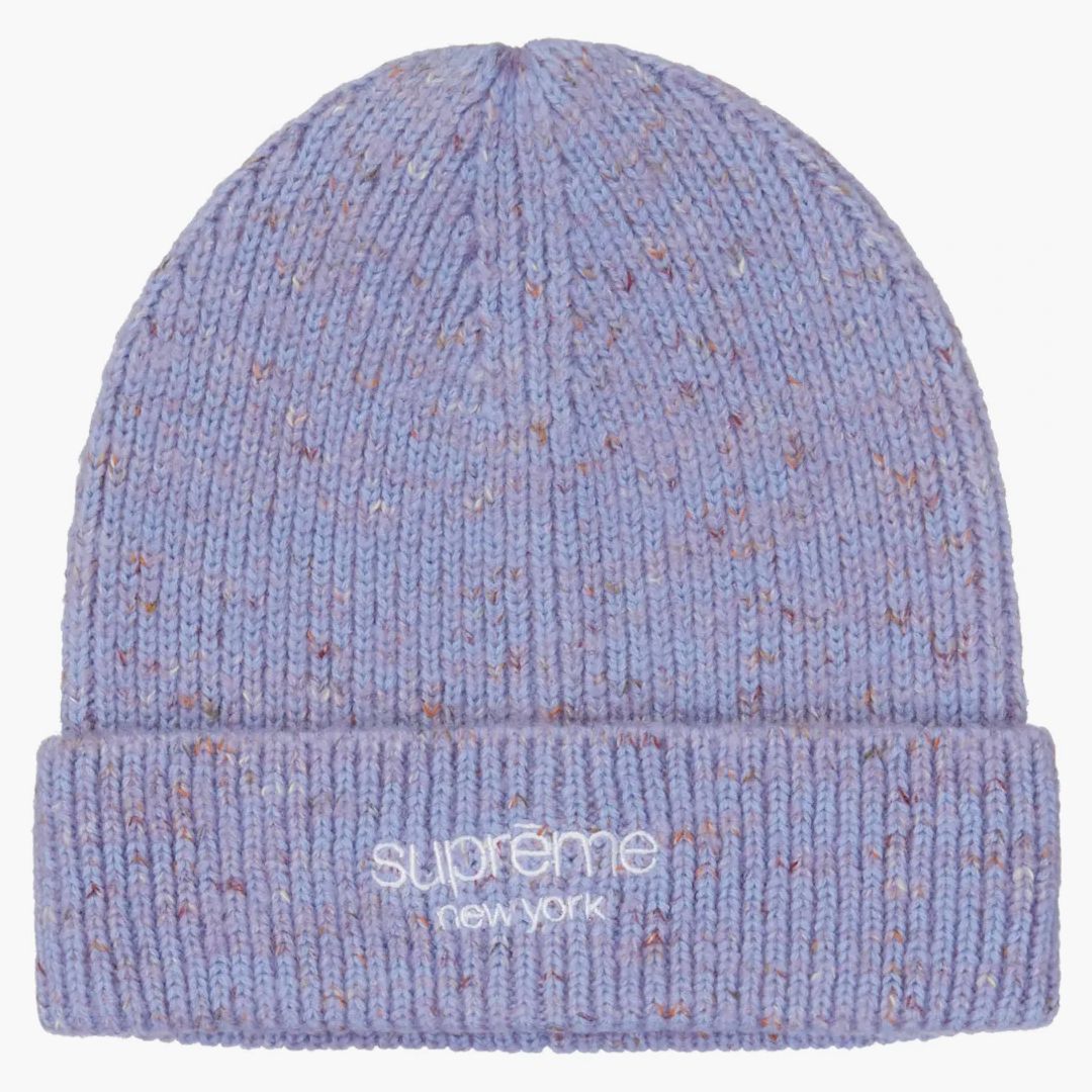 Supreme Rainbow Speckle Beanie (fw22) Light Blue