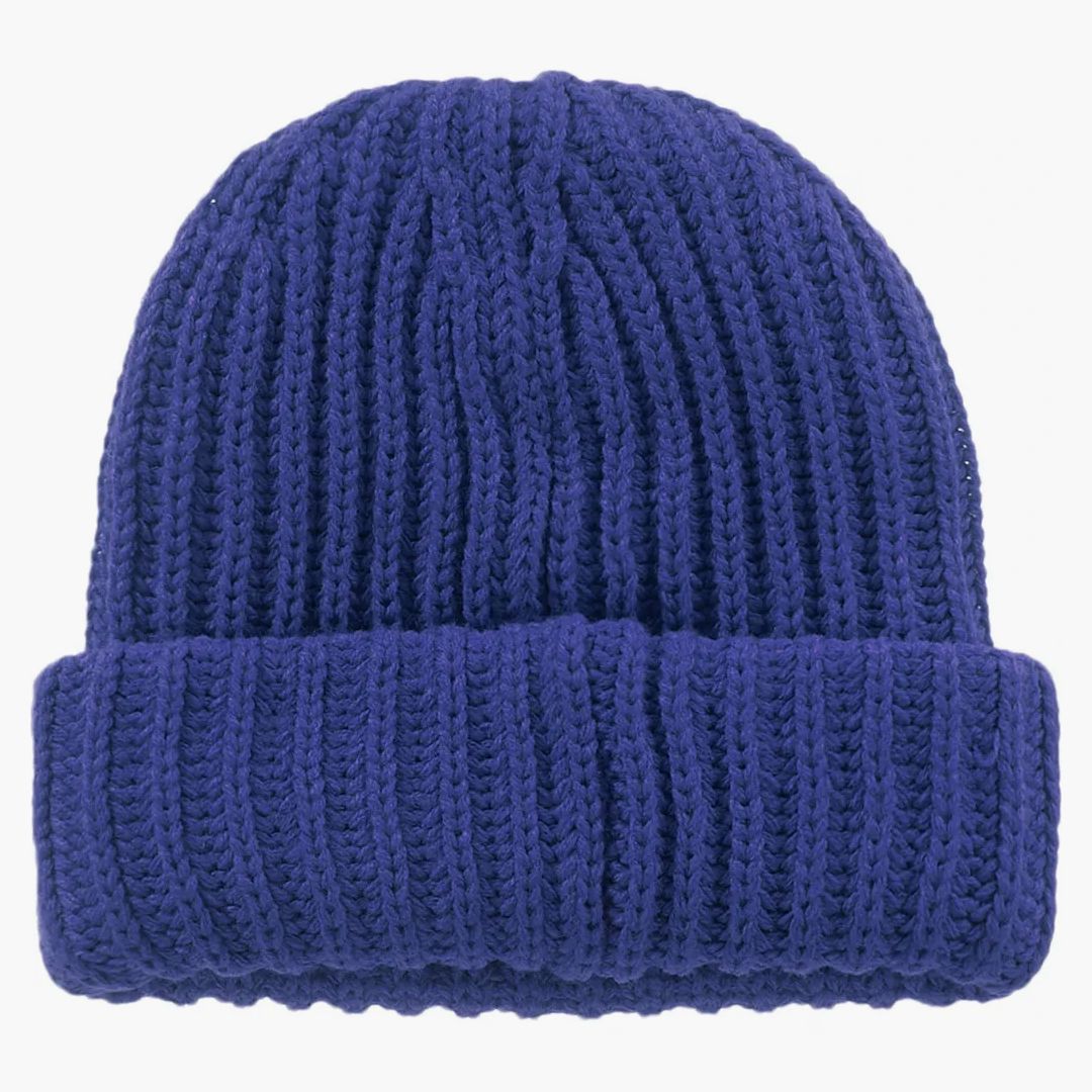 Supreme Ribbed Beanie (fw22) Dark Royal