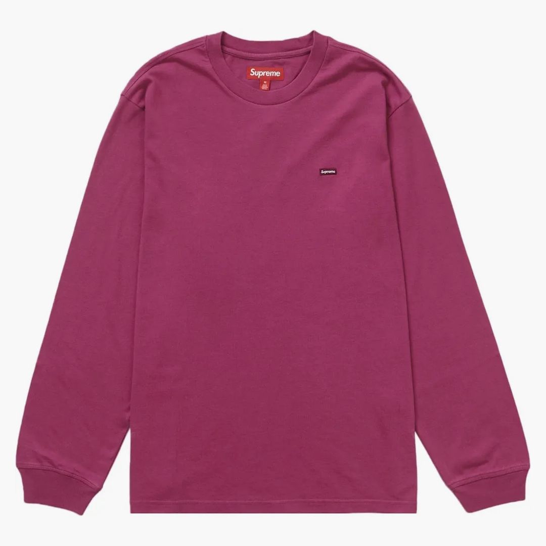 Supreme Small Box L/s Tee Bright Purple