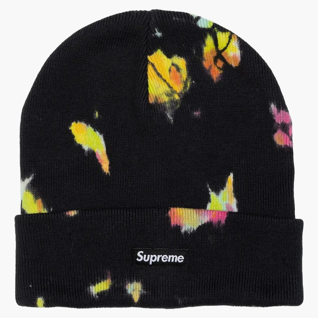 Supreme Splatter Dyed Beanie Black