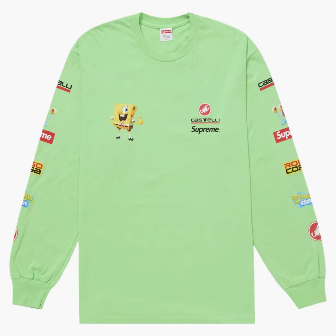 Supreme Spongebob/castelli Racing L/s Tee Green