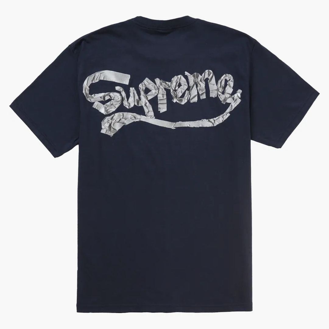 Supreme Tape Tee Navy