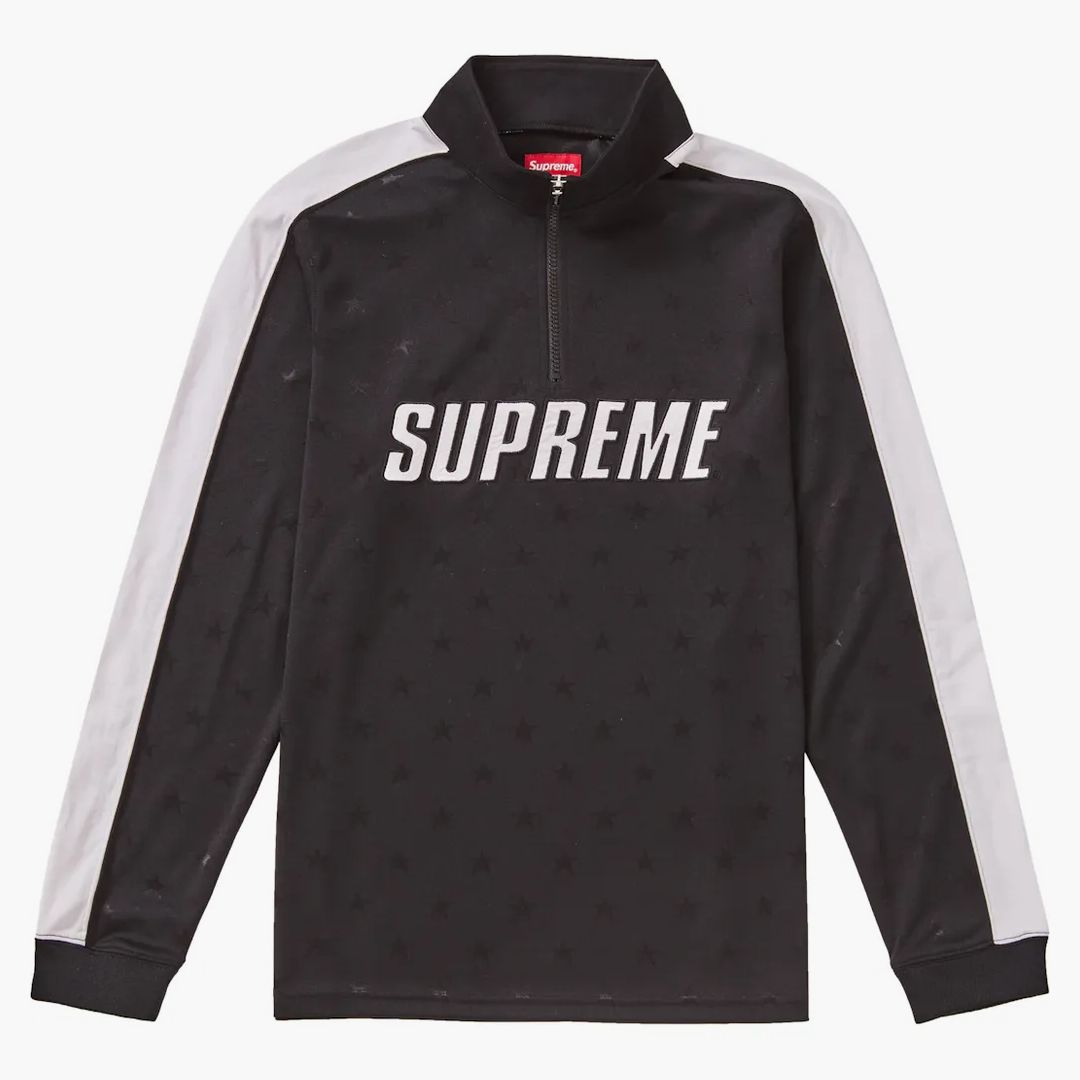 Supreme Track Half Zip Pullover Black