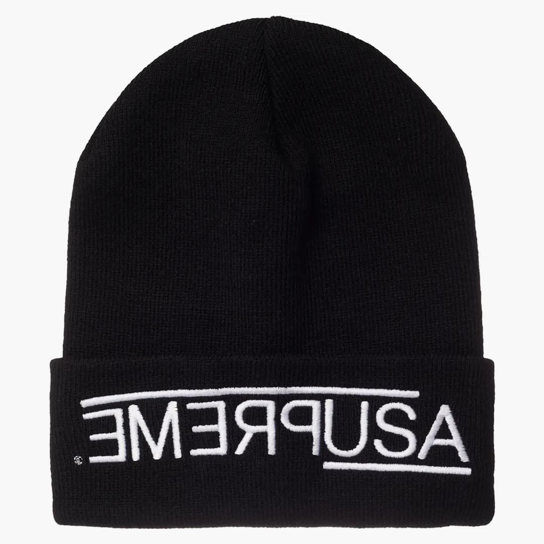 Supreme Usa Beanie Black