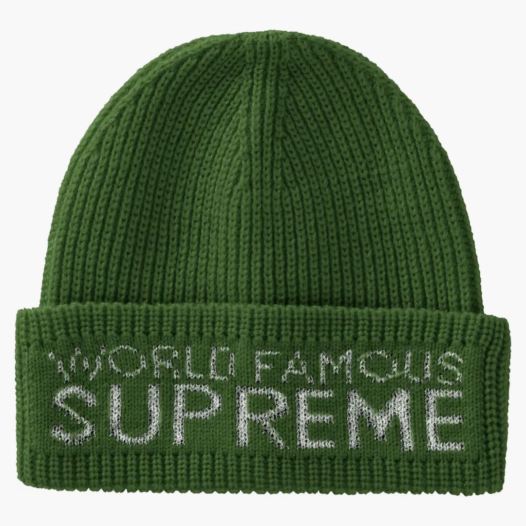 Supreme World Famous Beanie Dark Green