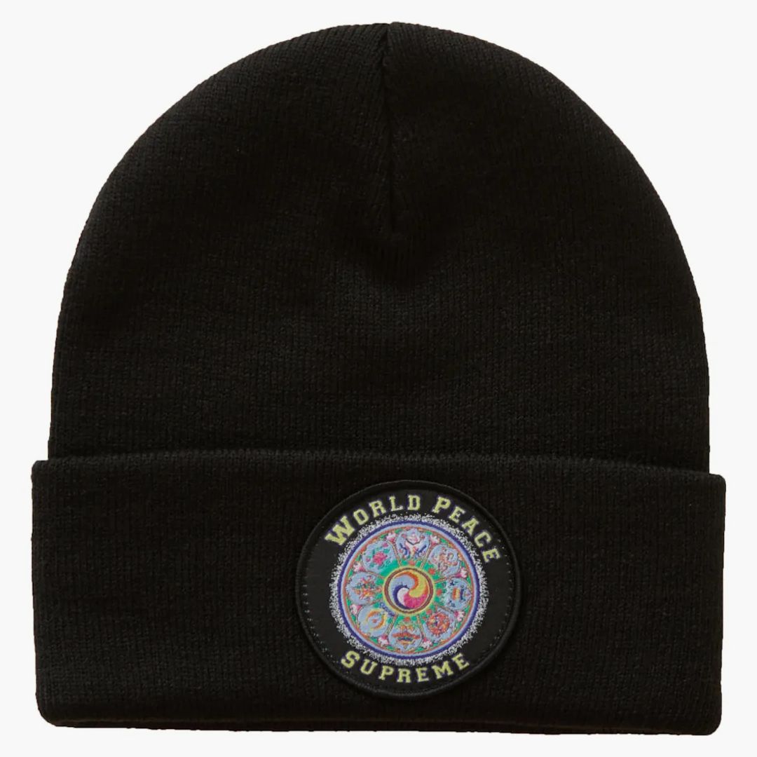 Supreme World Peace Beanie Black