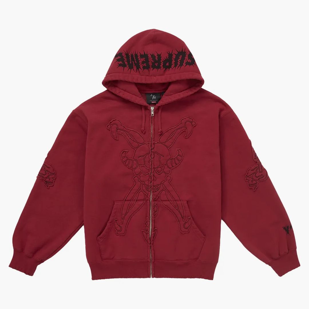 Supreme Y's By Yohji Yamamoto Zip Up Hooded Sweatshirt Red