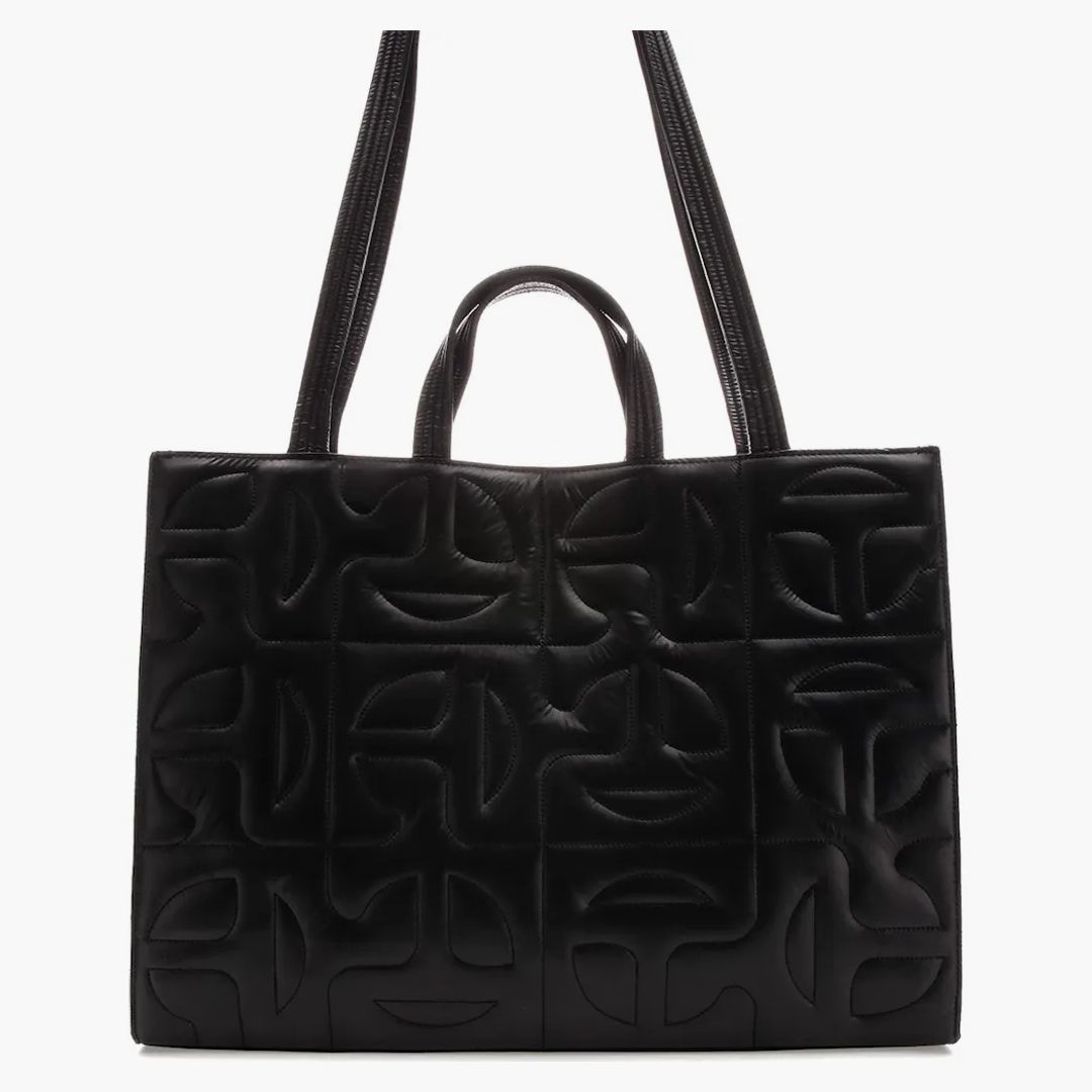 Telfar X Moose Knuckles Quilted Nylon Shopper Tote Large Black