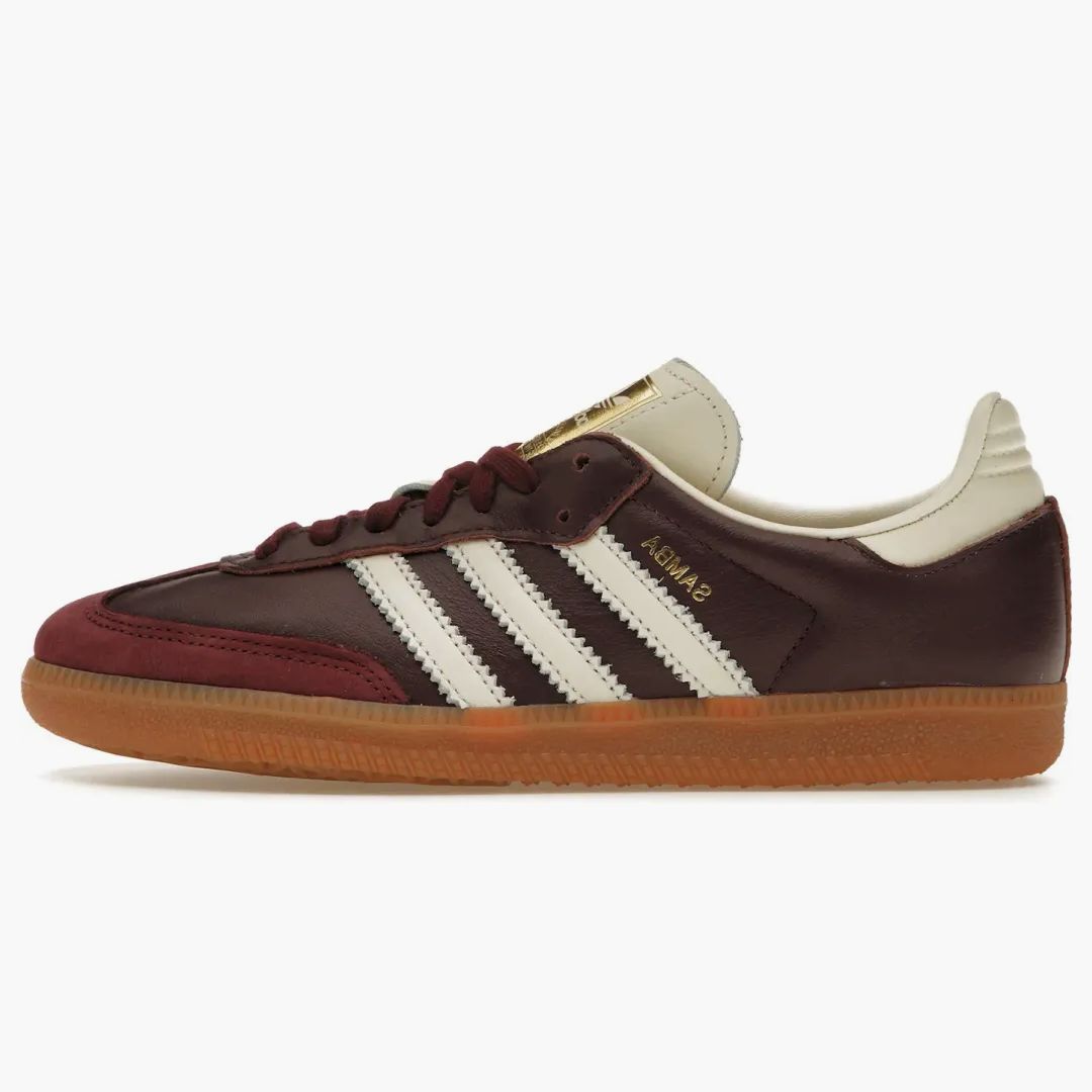 Adidas Samba Og Maroon Gold Metallic (women's)