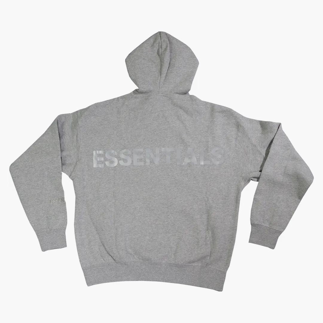 Fear Of God Essentials 3m Logo Pullover Hoodie Dark Heather Grey/grey