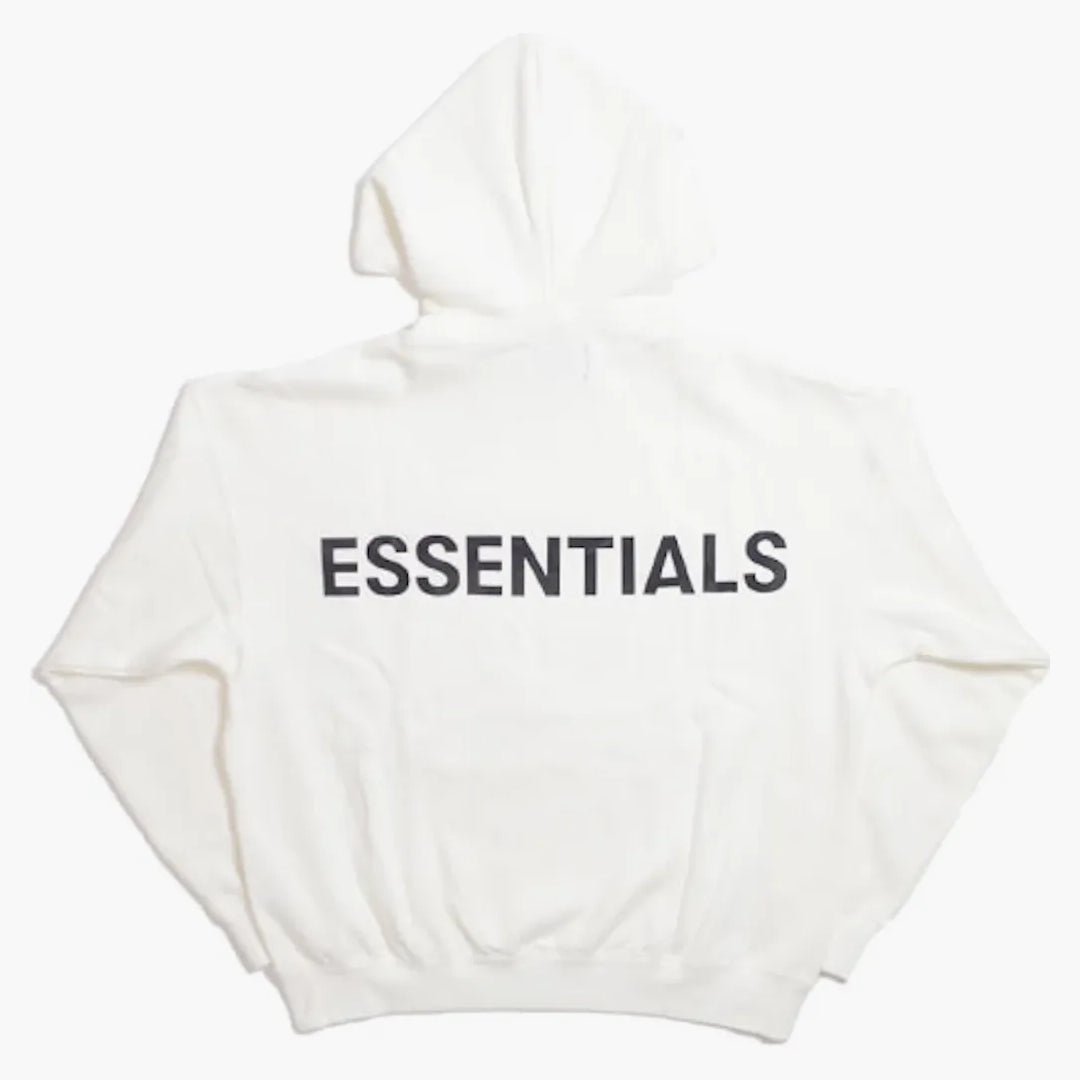 Fear Of God Essentials 3m Logo Pullover Hoodie White
