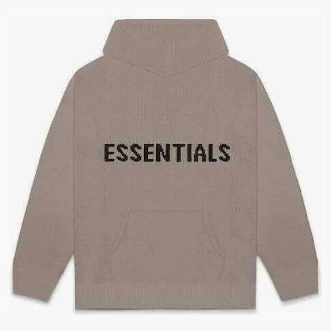 Fear Of God Essentials Knit Hoodie (fw20) Taupe